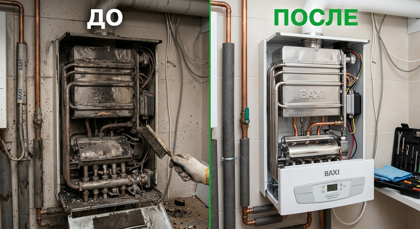 Котёл Baxi до чистки